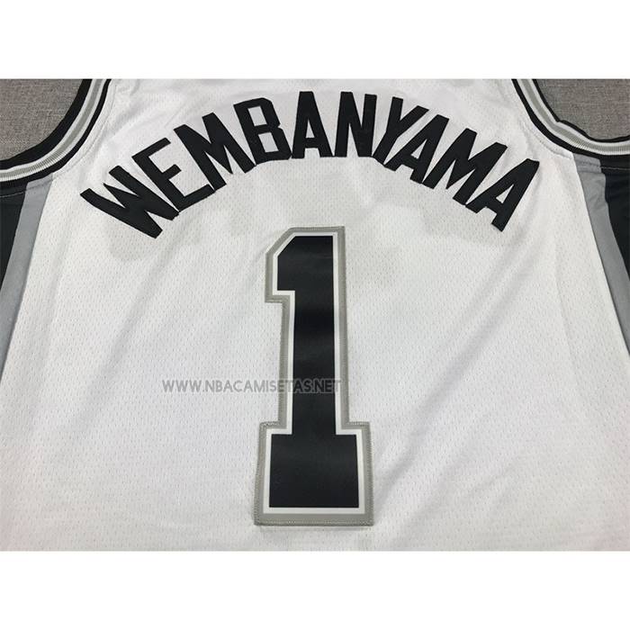 Camiseta San Antonio Spurs Victor Wembanyama NO 1 Association 2022-23 Blanco
